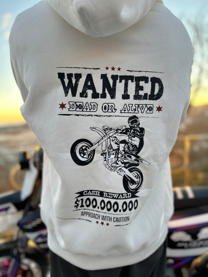 In Cuffs Crew "WANTED" Hoodie - White