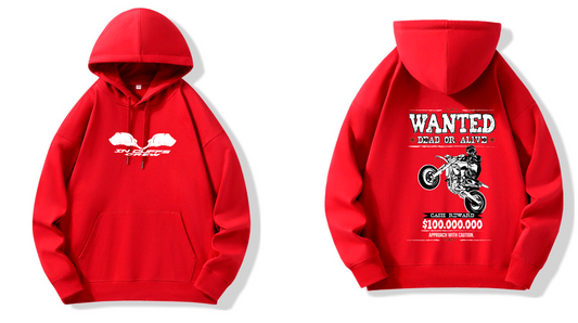 Kong X In Cuffs Crew "WANTED" Hoodie - Red