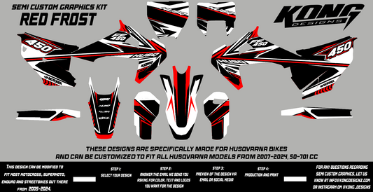 Semi Custom Graphics Kit - RED FROST