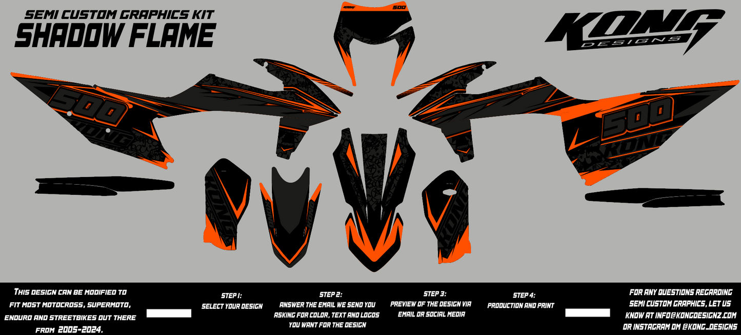 Semi Custom Graphics Kit - SHADOW FLAME